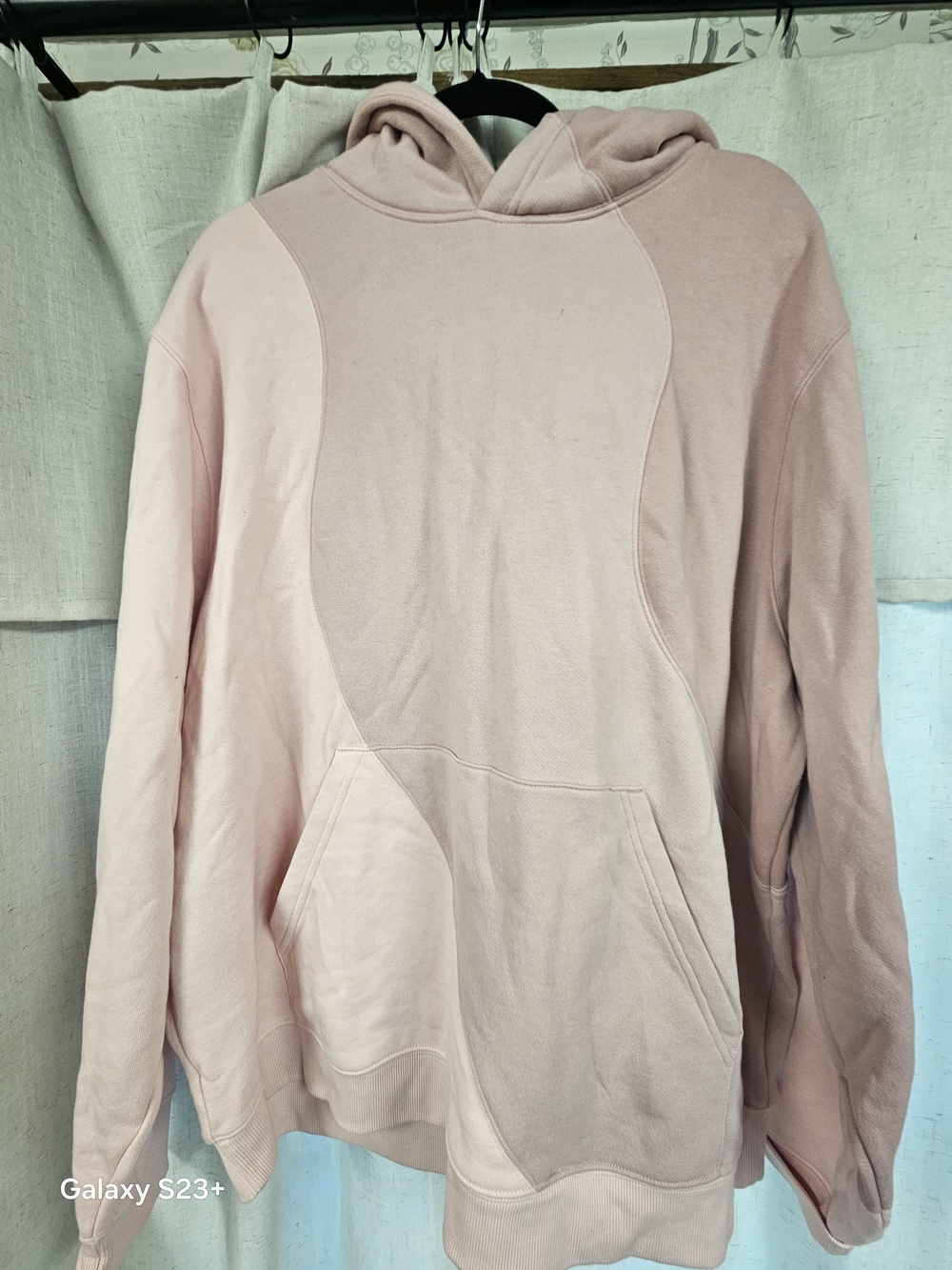 ALO MAKES WAVES Relaxed Fit Light Pink Hoodie Sweatshirt